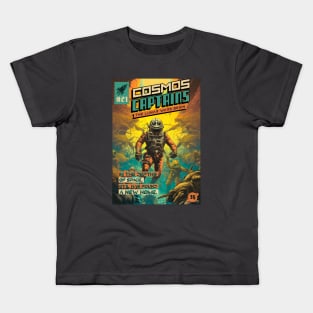 Retro Vintage Sci Fi Comic Book Cover Kids T-Shirt